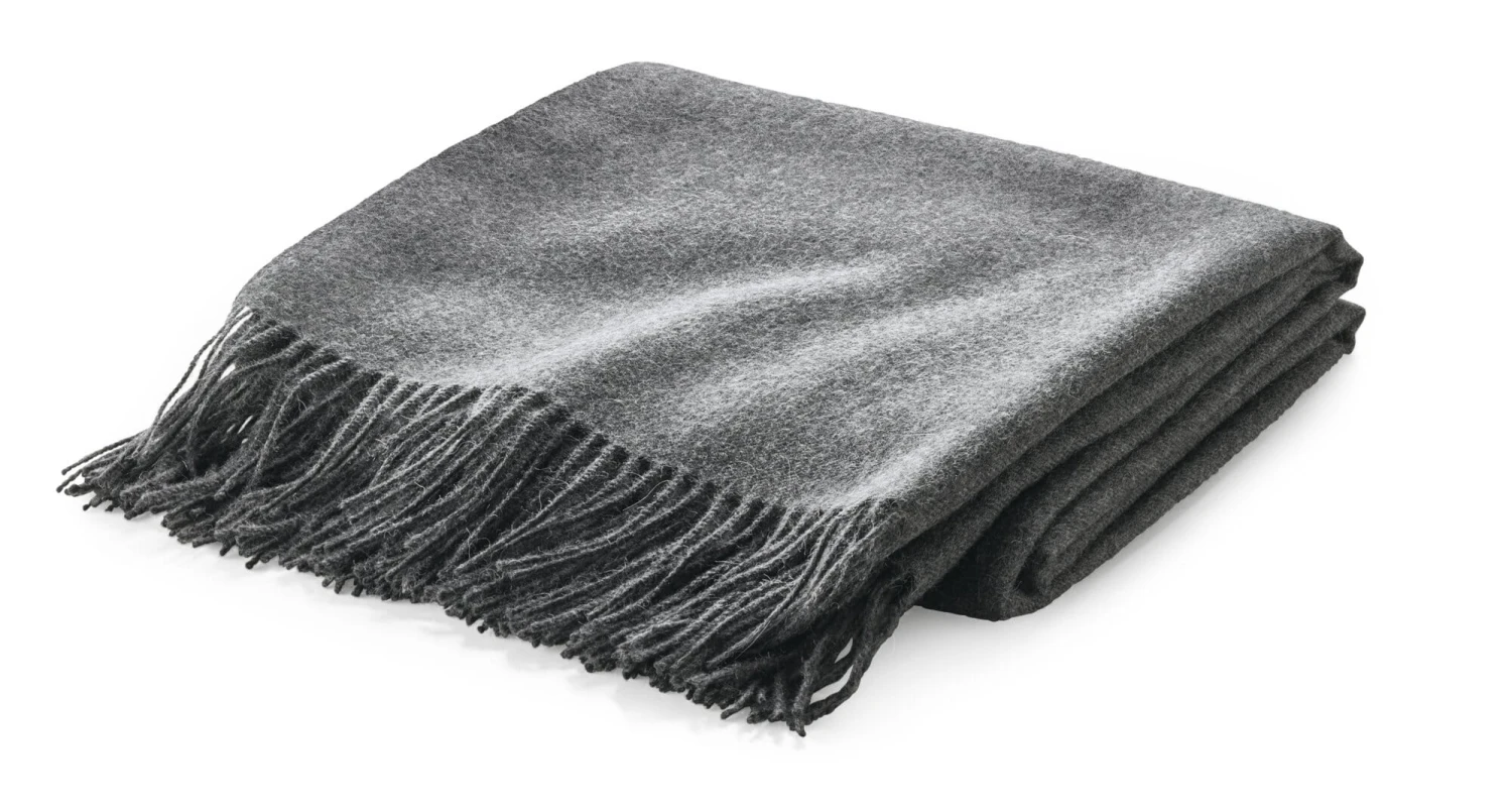 Baby Alpaca Deken, Donkergrijs 3 Baby Alpaca Deken, Donkergrijs