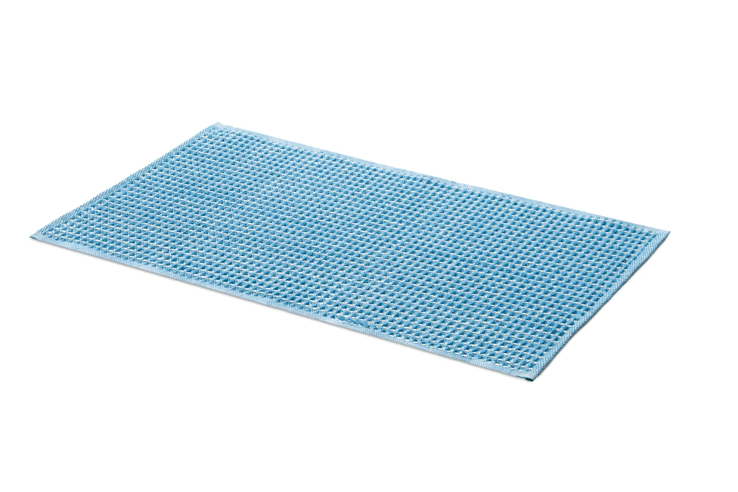 Badmat Wafel Piqué Halflinnen, Blauw 3 Badmat Wafel Piqué Halflinnen, Blauw
