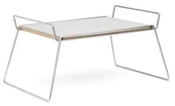 Bloch Dienblad Tafel, Chroom / Lichtgrijs