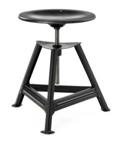 Chemnitz Kruk, In Hoogte Verstelbaar, Monochroom, Zwart Mat/zwart RAL 9005