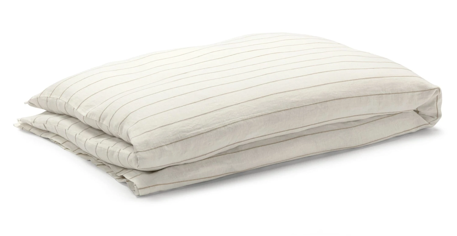 Dekbedovertrek Gewassen Linnen, Witte Oker, 135 × 200 Cm 3 Dekbedovertrek Gewassen Linnen, Witte Oker, 135 × 200 Cm