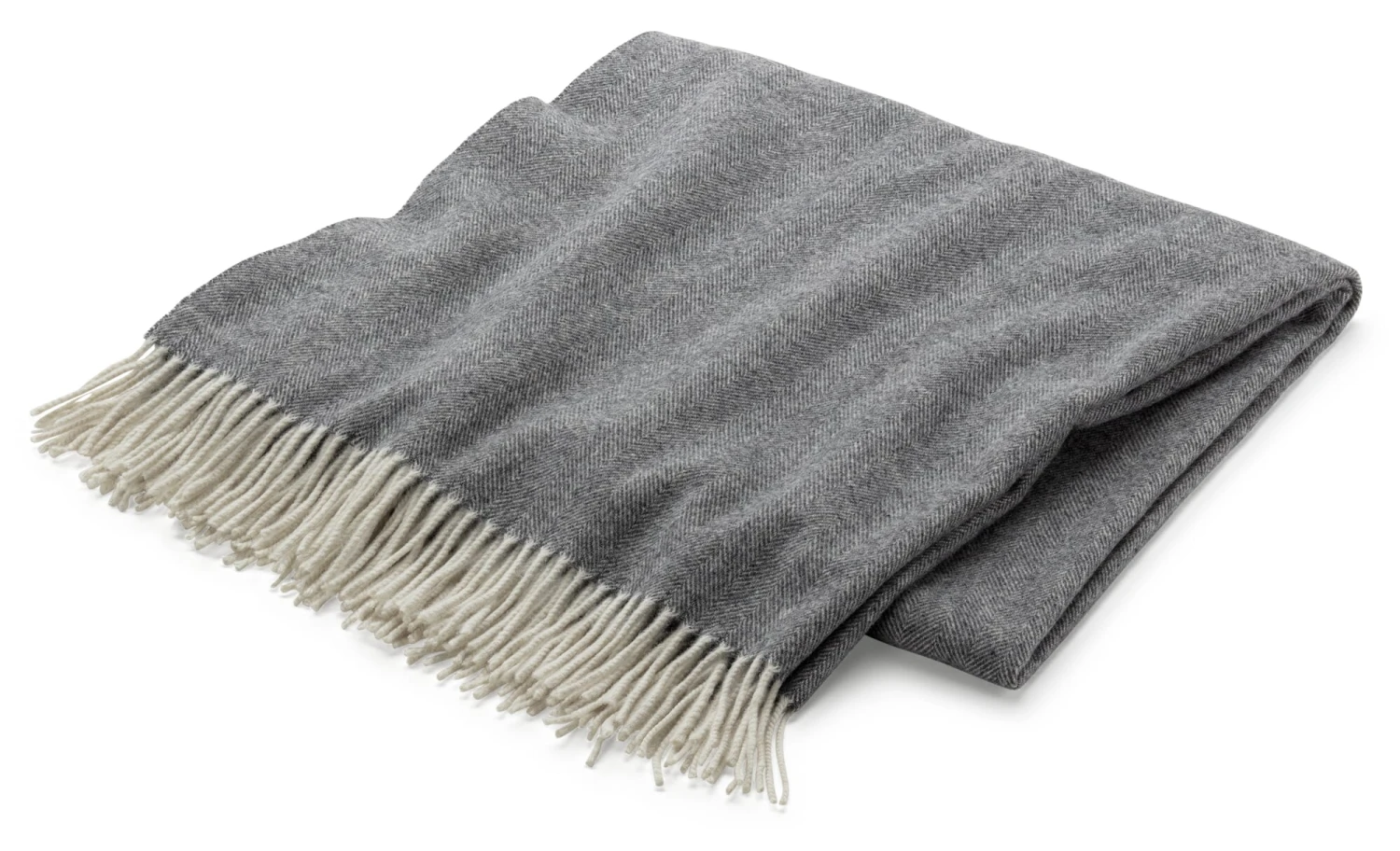 Deken Lamswol Visgraat, Donkergrijs 3 Deken Lamswol Visgraat, Donkergrijs