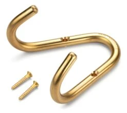 Dubbele Haak Messing, Gepolijst 10 Dubbele Haak Messing, Gepolijst -Interio Winkel dubbele haak messing 3