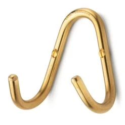 Dubbele Haak Messing, Gepolijst 11 Dubbele Haak Messing, Gepolijst -Interio Winkel dubbele haak messing 4