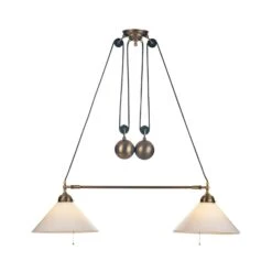 Dubbele Treklamp Messing Variabel