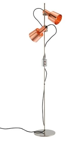 Dubbele Vloerlamp Statief, Koper