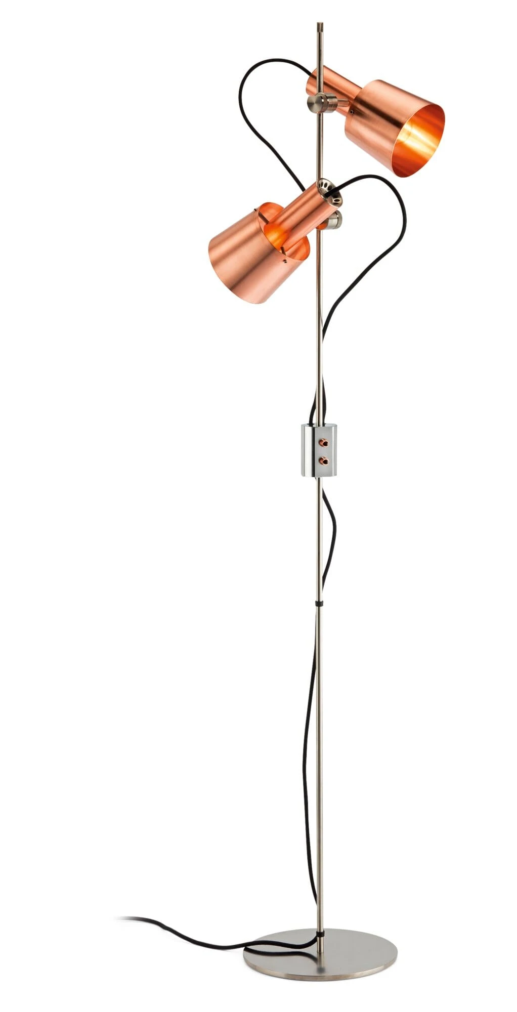 Dubbele Vloerlamp Statief, Koper 4 Dubbele Vloerlamp Statief, Koper - Afbeelding 2