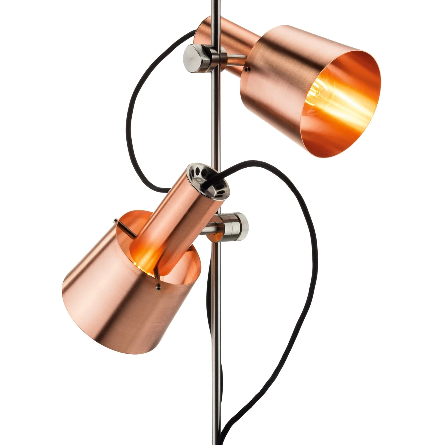 Dubbele Vloerlamp Statief, Koper 7 Dubbele Vloerlamp Statief, Koper - Afbeelding 5