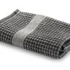 Gastendoek Wafel Piqué Halflinnen, Zwart -Interio Winkel gastendoek wafel pique halflinnen