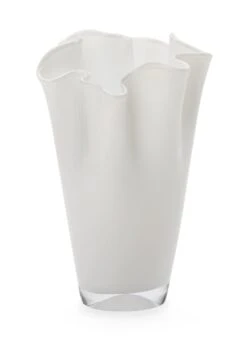 Geplooide Vaas Klein, Wit