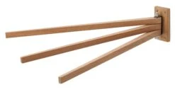 Handdoekbeugel Eikenhout Driedelig