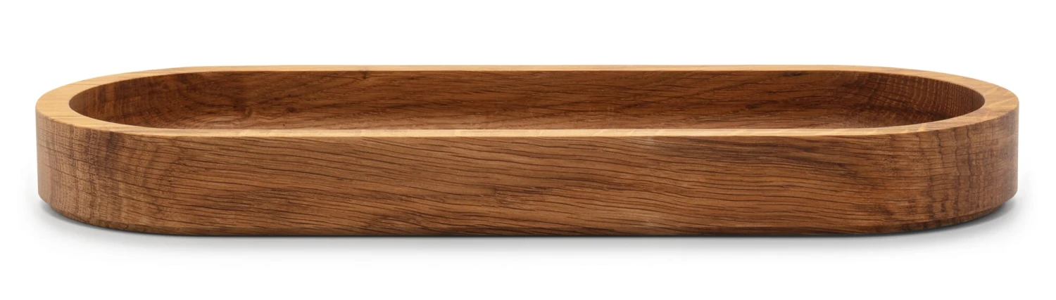 Houten Schaal Eikenhout Gefreesd, 43 X 17 X 4,5 Cm 4 Houten Schaal Eikenhout Gefreesd, 43 X 17 X 4,5 Cm - Afbeelding 2