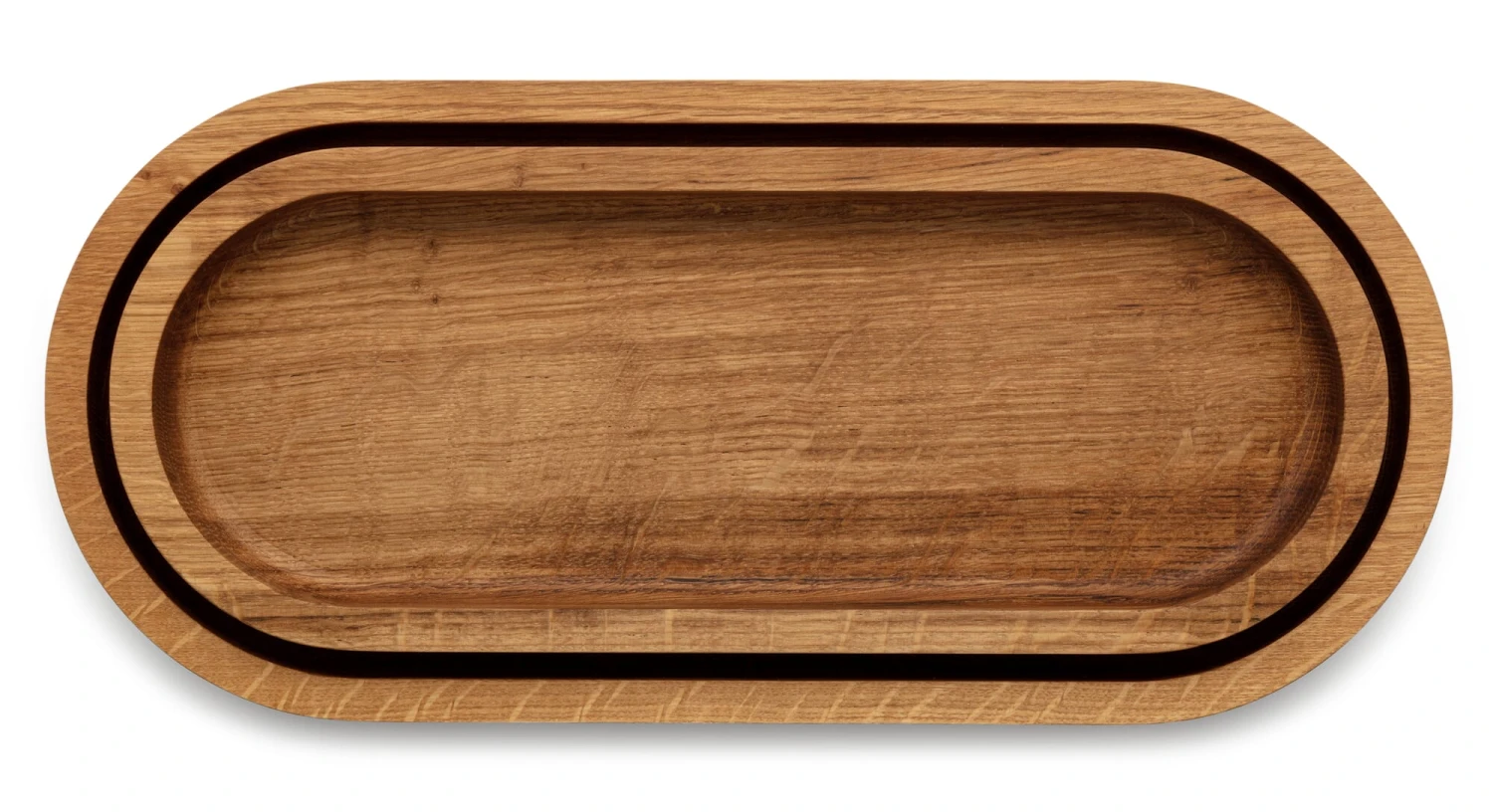 Houten Schaal Eikenhout Gefreesd, 43 X 17 X 4,5 Cm 5 Houten Schaal Eikenhout Gefreesd, 43 X 17 X 4,5 Cm - Afbeelding 3