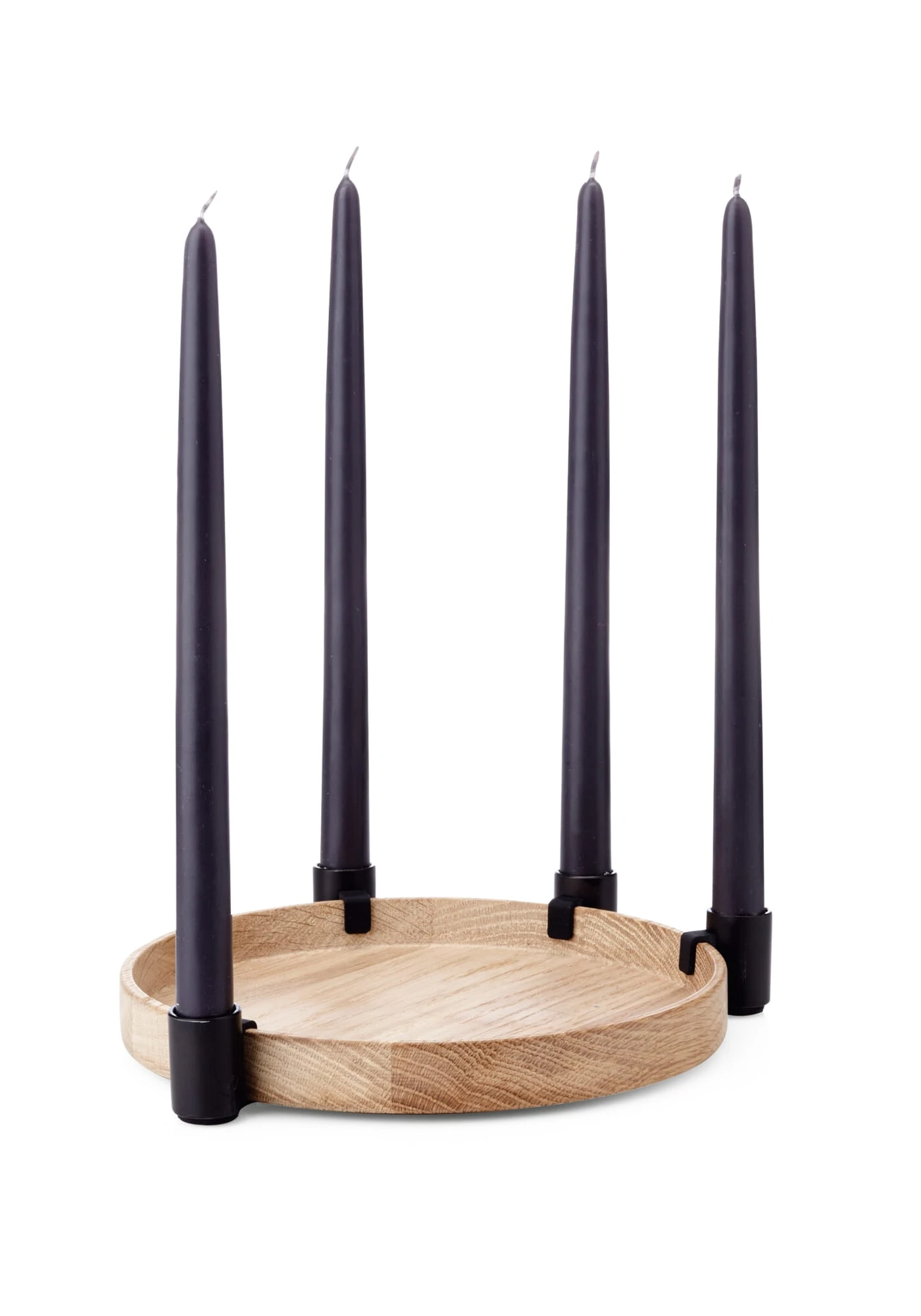 Kandelaar Luna, Eik / Zwart 3 Kandelaar Luna, Eik / Zwart