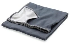 Katoenen Deken Blauw-grijs-wit, Dubbelgezicht