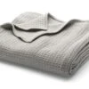 Katoenen Deken Structuurstof, Lichtgrijs 1 Katoenen Deken Structuurstof, Lichtgrijs -Interio Winkel katoenen deken structuurstof