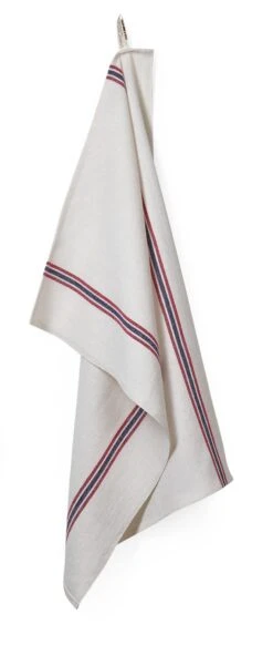 Keukenhanddoek Linnen Strepen, Wit