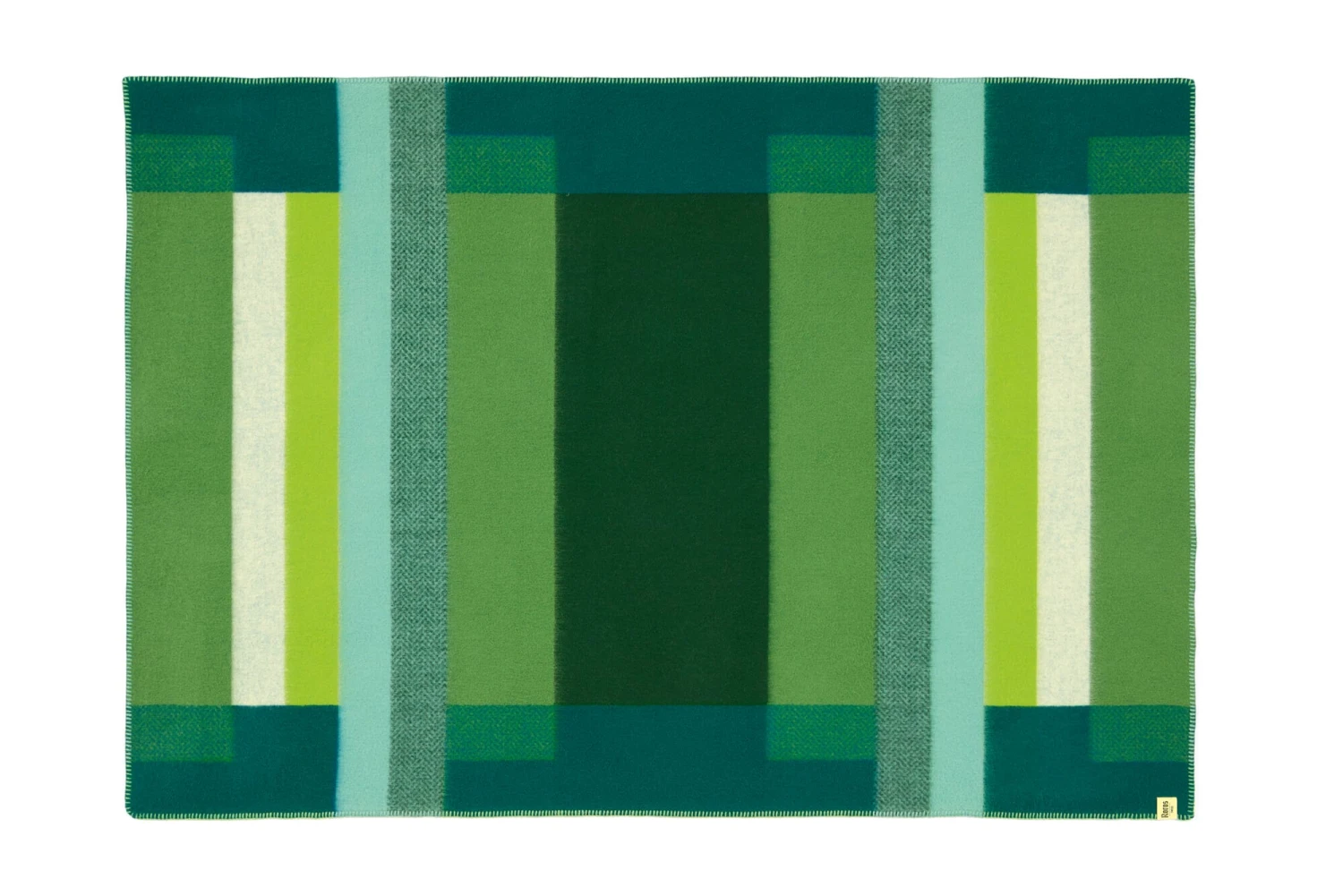 Lamswollen Deken Bauhaus-stijl, Groen 4 Lamswollen Deken Bauhaus-stijl, Groen - Afbeelding 2