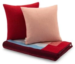 Lamswollen Deken Bauhaus-stijl, Red -Interio Winkel lamswollen deken bauhaus stijl 13