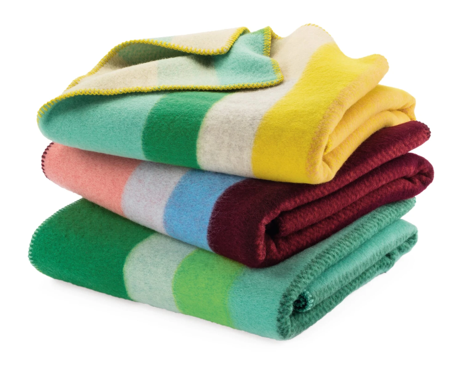 Lamswollen Deken Bauhaus-stijl, Groen 9 Lamswollen Deken Bauhaus-stijl, Groen - Afbeelding 7