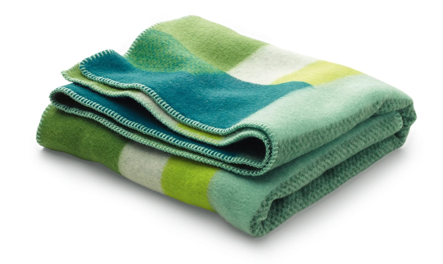 Lamswollen Deken Bauhaus-stijl, Groen 3 Lamswollen Deken Bauhaus-stijl, Groen