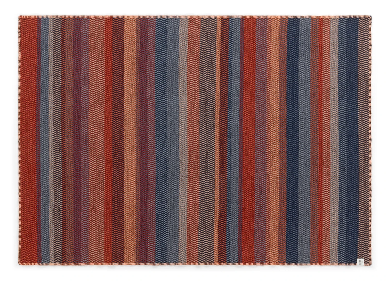 Lamswollen Deken Natuurlijke Tinten Vrij, Rood-Blauw 4 Lamswollen Deken Natuurlijke Tinten Vrij, Rood-Blauw - Afbeelding 2