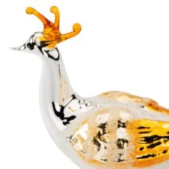 Lauscha Glas Pauw Traditioneel, Zilverkleurig -Interio Winkel lauscha glas pauw traditioneel 1