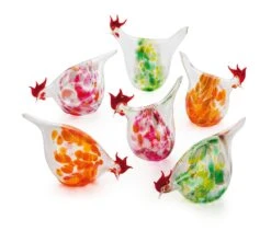 Lauscha Glazen Kippen Korrel Technologie, Groen -Interio Winkel lauscha glazen kippen korrel technologie 2