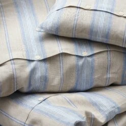 Linnen Gestreept Kussensloop, Blauwe Streep, 40 × 40 Cm -Interio Winkel linnen gestreept kussensloop 2