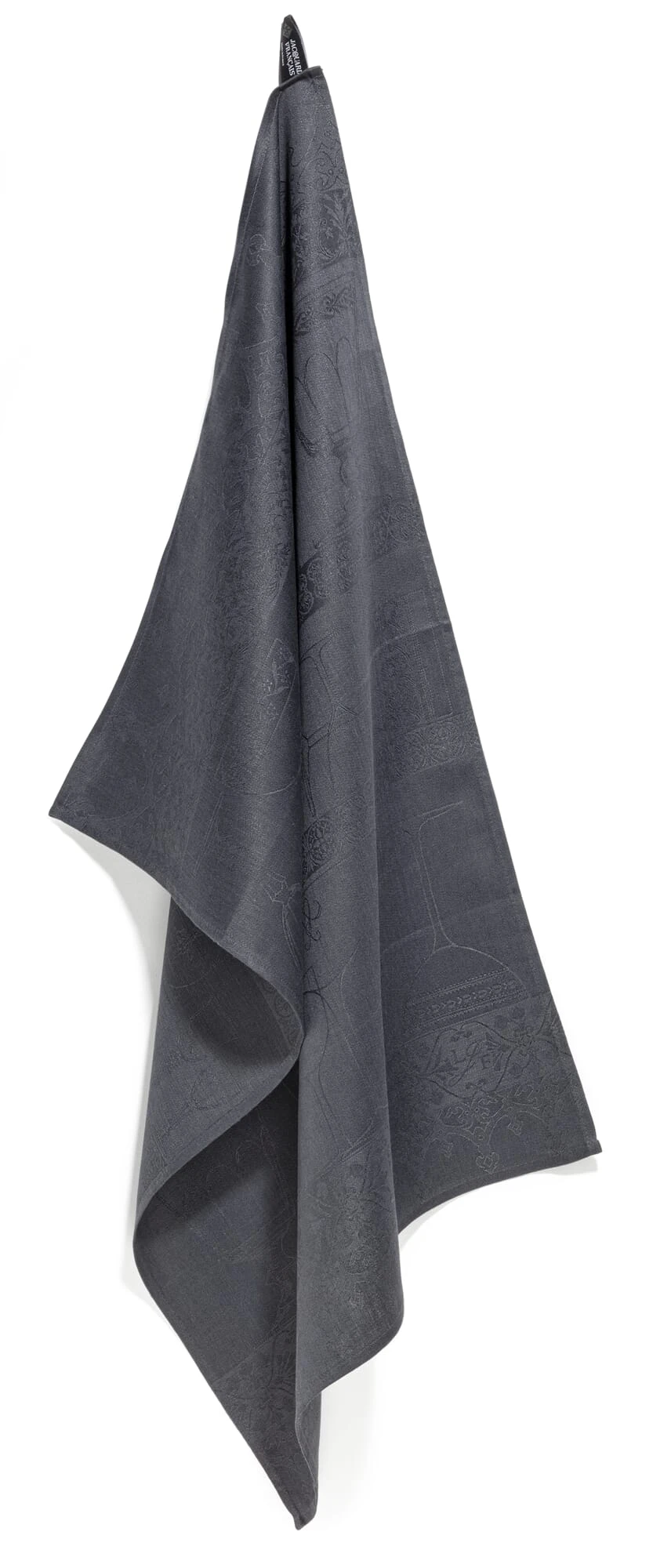 Linnen Jacquard Glasdoek, Leigrijs 3 Linnen Jacquard Glasdoek, Leigrijs