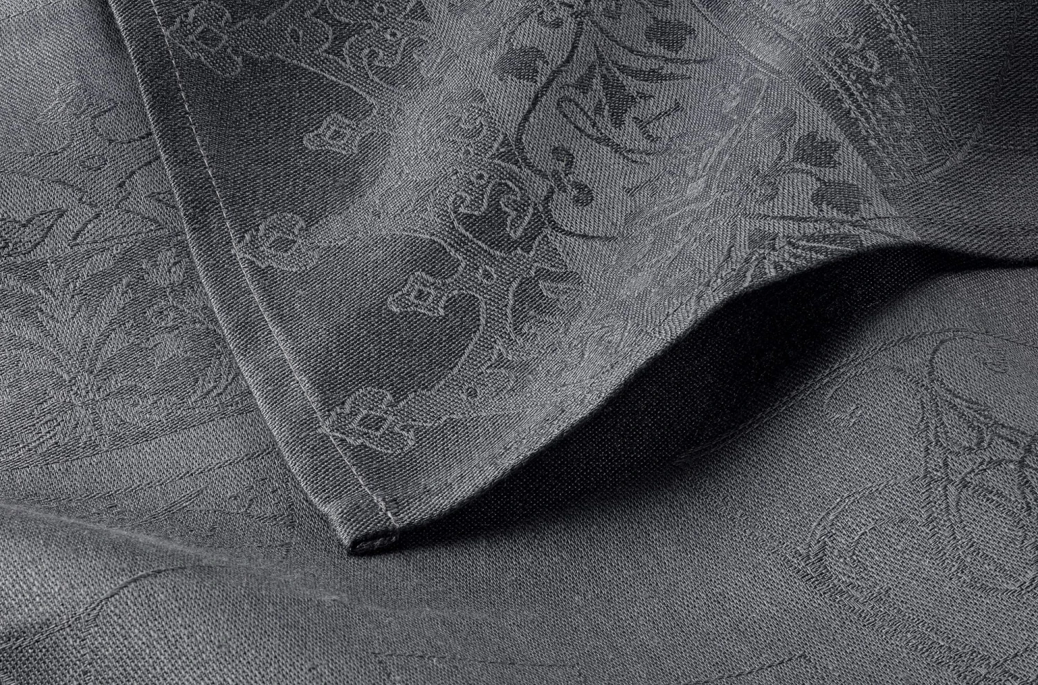 Linnen Jacquard Glasdoek, Leigrijs 5 Linnen Jacquard Glasdoek, Leigrijs - Afbeelding 3