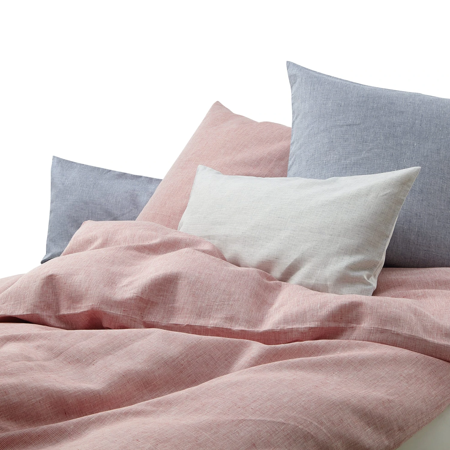 Linnen Kussensloop, Rood-Wit, 40 × 78 Cm 6 Linnen Kussensloop, Rood-Wit, 40 × 78 Cm - Afbeelding 4