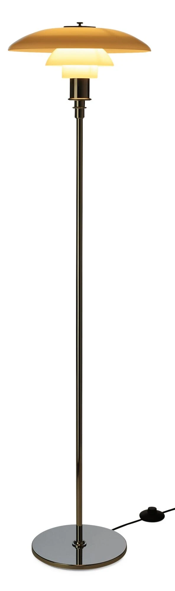 Louis Poulsen Vloerlamp Opaal Glas PH 3½-2½, Verchroomd 4 Louis Poulsen Vloerlamp Opaal Glas PH 3½-2½, Verchroomd - Afbeelding 2