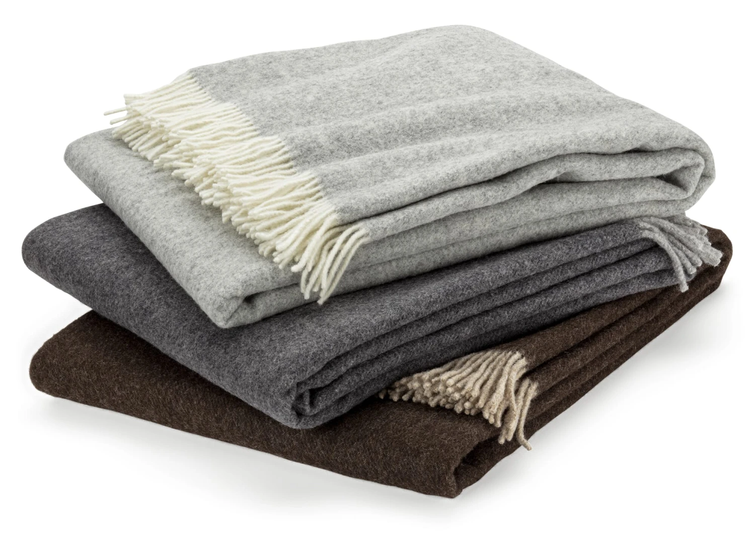 Merino Wol Deken, Beige-Braun 5 Merino Wol Deken, Beige-Braun - Afbeelding 3