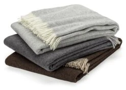 Merino Wol Deken, Donkergrijs-lichtgrijs -Interio Winkel merino wol deken 8