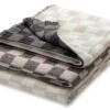 Merino Wol Deken Checkerboard, Antraciet-Natuur 1 Merino Wol Deken Checkerboard, Antraciet-Natuur -Interio Winkel merino wol deken checkerboard