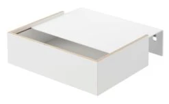 Muurgevoelige Lade, Klein, Wit / Wit -Interio Winkel muurgevoelige lade 3