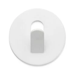 Muurhaken Lijn En Stip, Rond, Wit