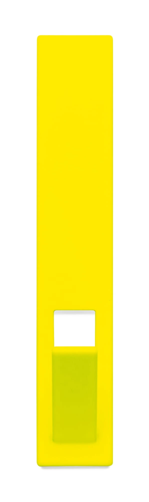 Muurhaken Lijn En Stip, Vierkant, Neon Geel 3 Muurhaken Lijn En Stip, Vierkant, Neon Geel