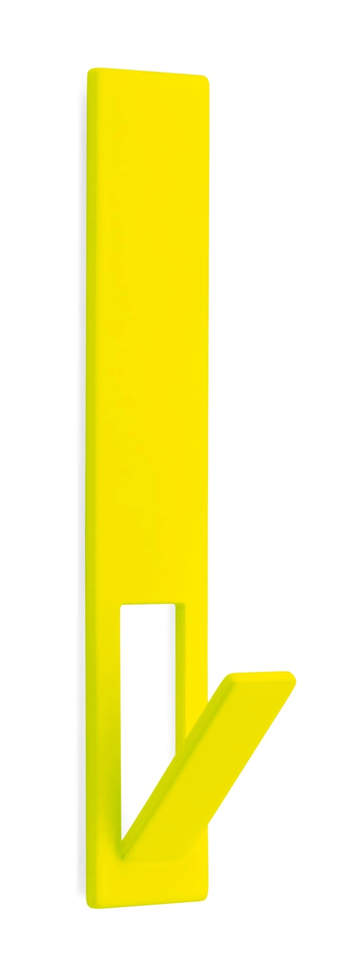 Muurhaken Lijn En Stip, Vierkant, Neon Geel 4 Muurhaken Lijn En Stip, Vierkant, Neon Geel - Afbeelding 2