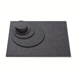 Onderzetter Vilt, Ø 25 Cm, Grafiet Gevlekt