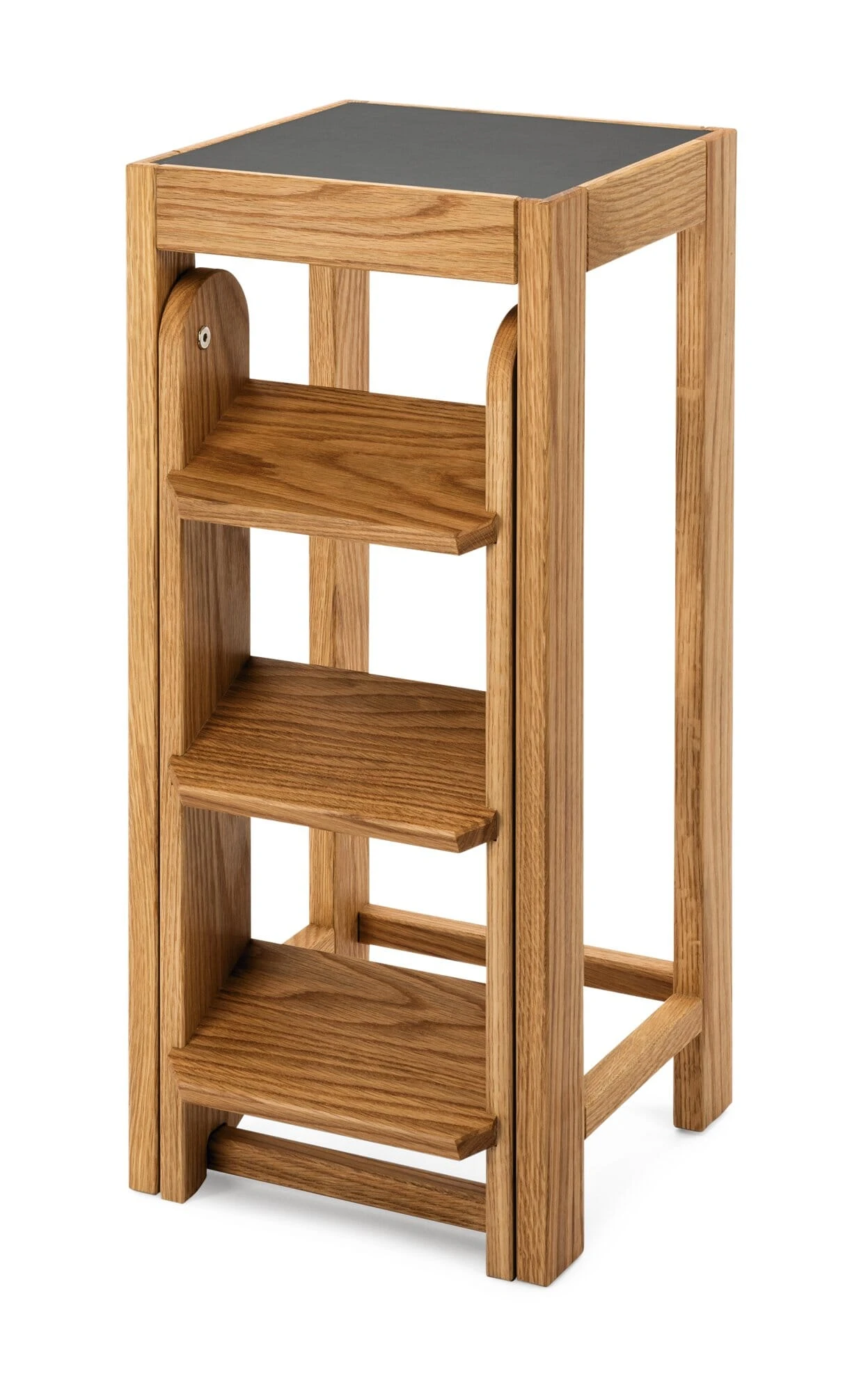 Opstapkruk Massief Hout, Eik 4 Opstapkruk Massief Hout, Eik - Afbeelding 2