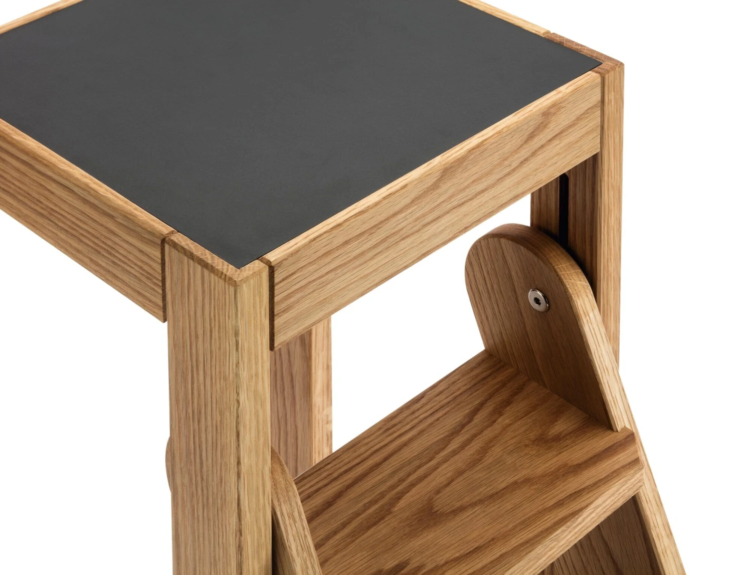 Opstapkruk Massief Hout, Eik 5 Opstapkruk Massief Hout, Eik - Afbeelding 3