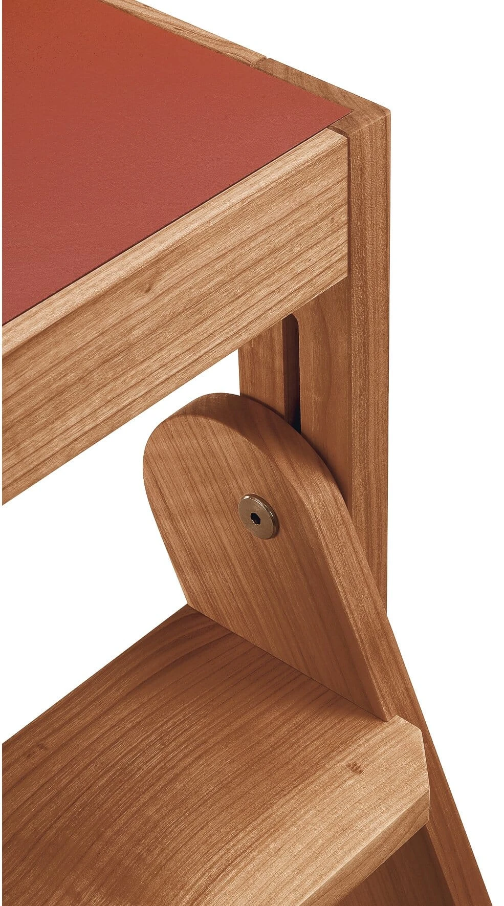 Opstapkruk Massief Hout, Kersenboom 5 Opstapkruk Massief Hout, Kersenboom - Afbeelding 3