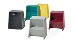 Opstapkrukje Mono, Agaat Grijs RAL 7038 -Interio Winkel opstapkrukje mono 2