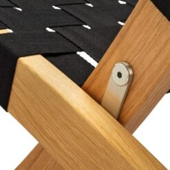 Opvouwbare Fauteuil Eikenhout, Zwart -Interio Winkel opvouwbare fauteuil eikenhout 4