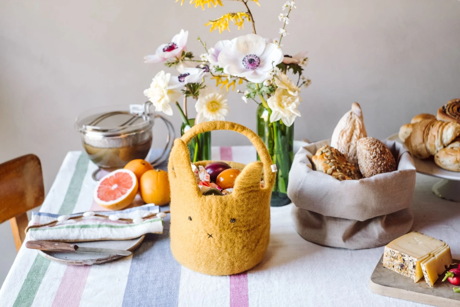 Paasmandje Vilt, Groen 7 Paasmandje Vilt, Groen - Afbeelding 5