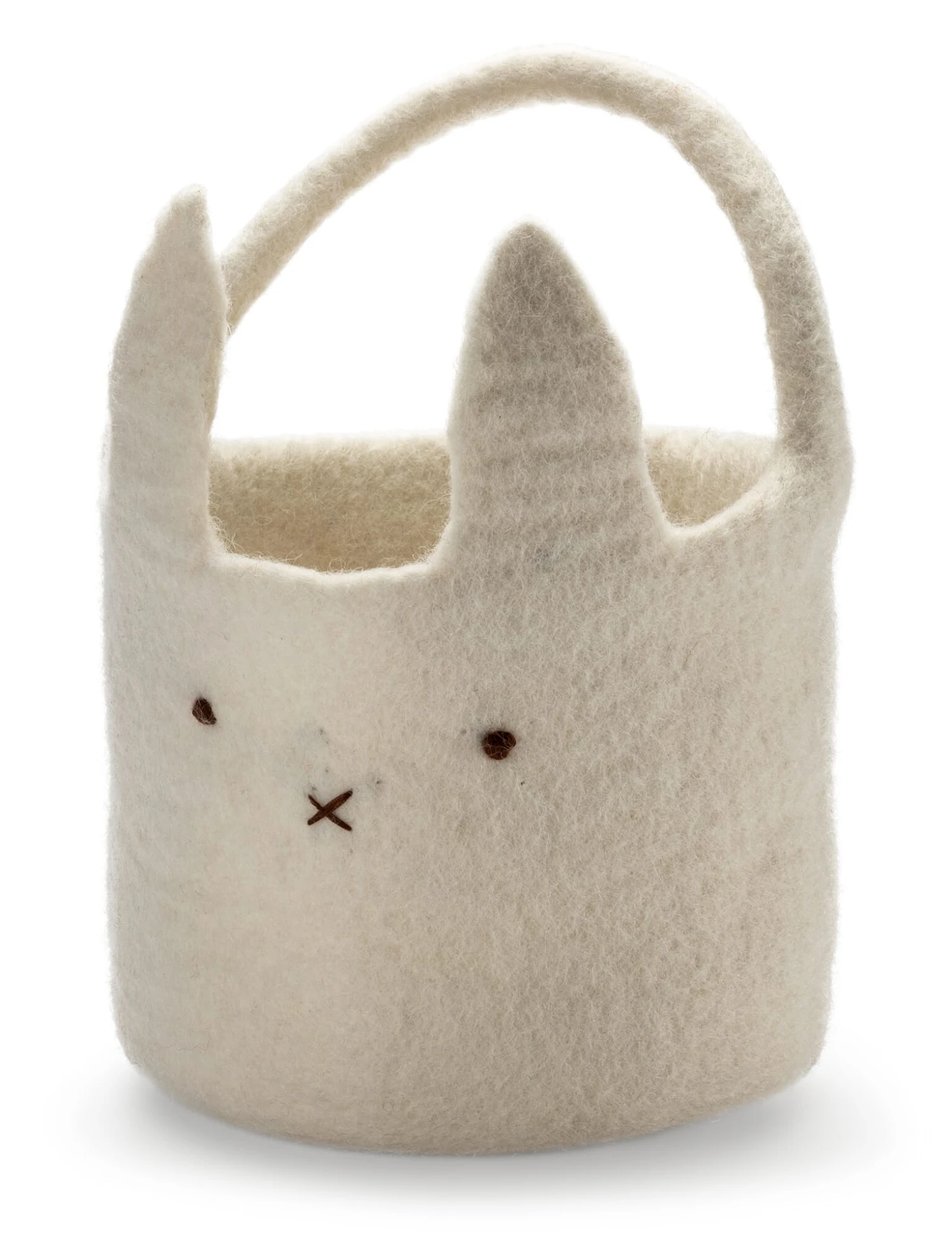 Paasmandje Vilt, Wit 2 Paasmandje Vilt, Wit