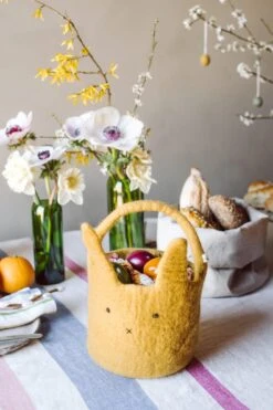 Paasmandje Vilt, Geel -Interio Winkel paasmandje vilt 4