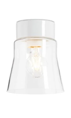 Plafondlamp Cilinder Open, Helder Glas